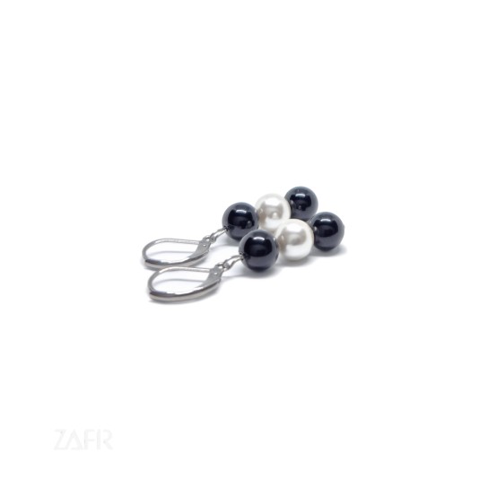 Ónix, Shell Pearl (fehér) ásvány fülbevaló Ónix, Shell Pearl (fehér) ásvány fülbevaló